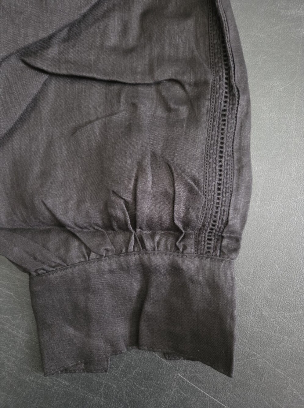 NWT - Flax-Linen Frieeah Boutique Black Button-Up Shirt - Size XL - Picture 10 of 11